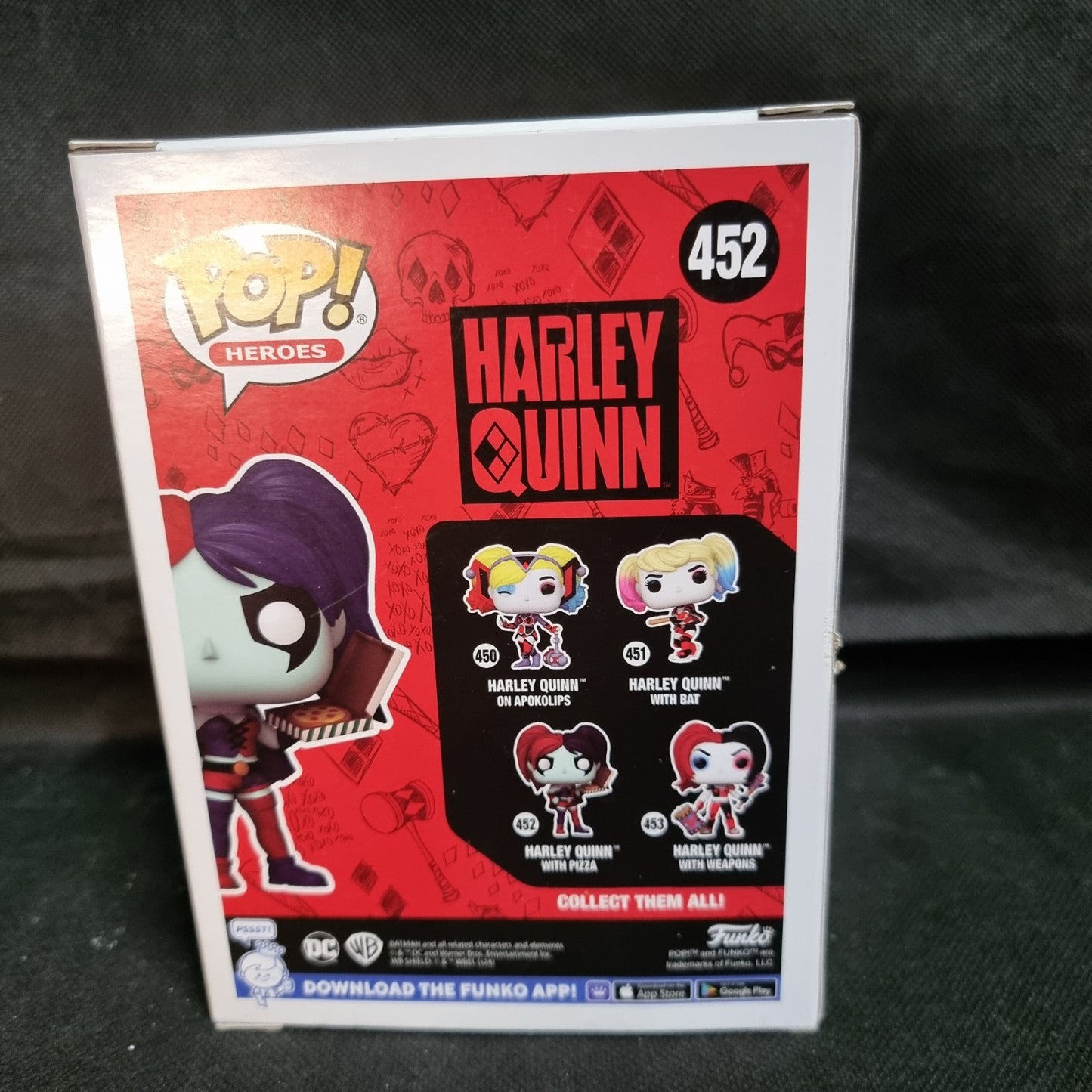 Funko POP! HARLEY QUINN WITH PIZZA #452 DC Universe Vinyl Figure