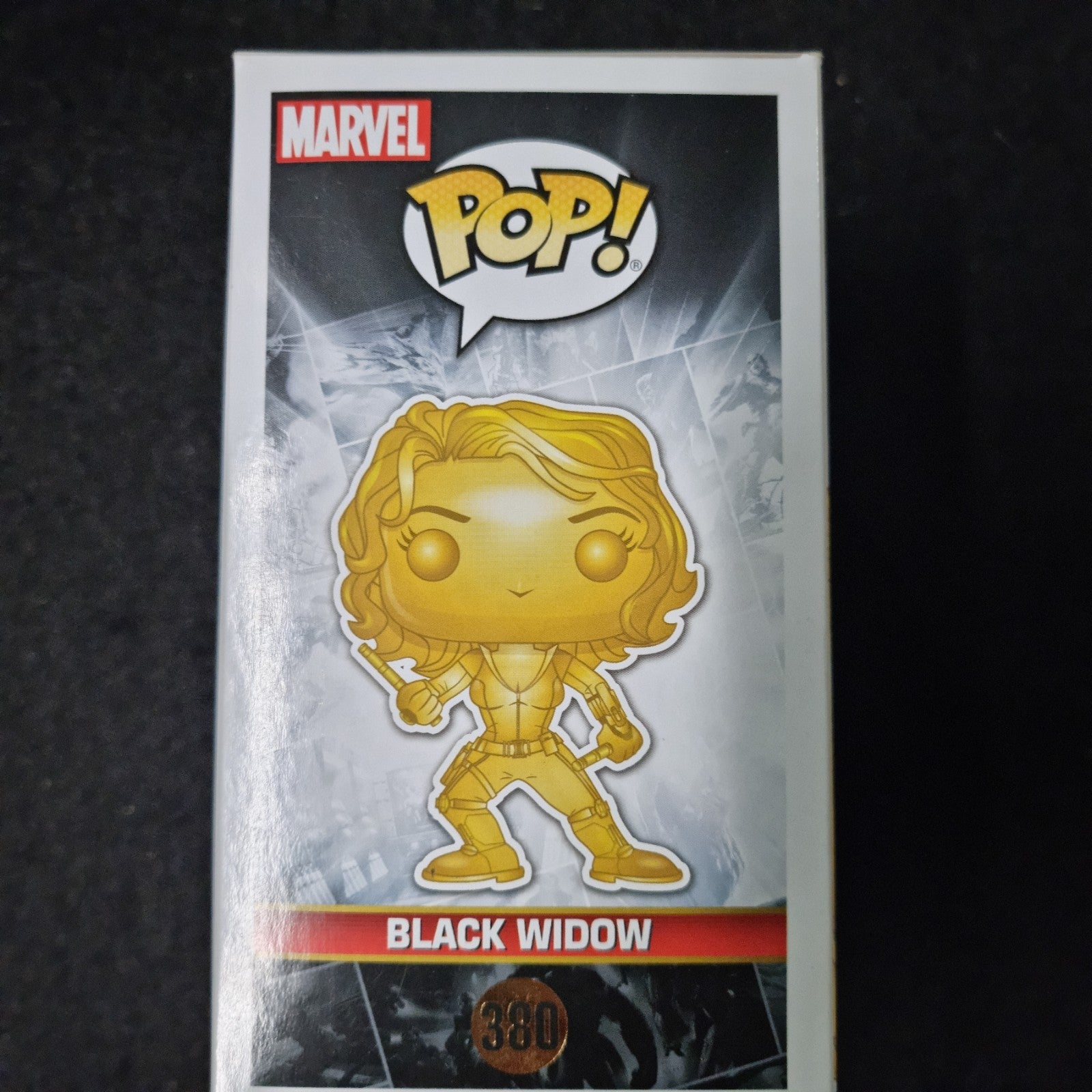 FUNKO POP MARVEL STUDIOS 10TH GOLD CHROME BLACK WIDOW #380 VINYL FIGURE 33516