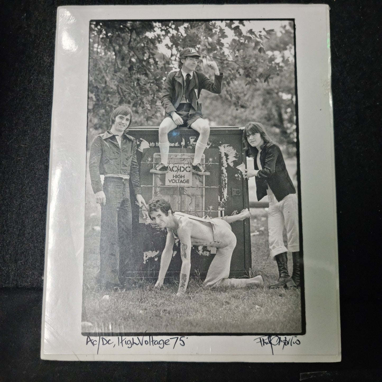 AC/DC BAND HIGH VOLTAGE PHOTOGRAPH 1975