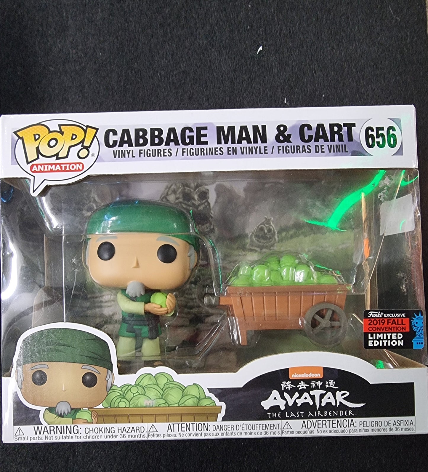 FUNKO POP AVATAR CABBAGE MAN & CART #656 2019 LIMITED EDITION