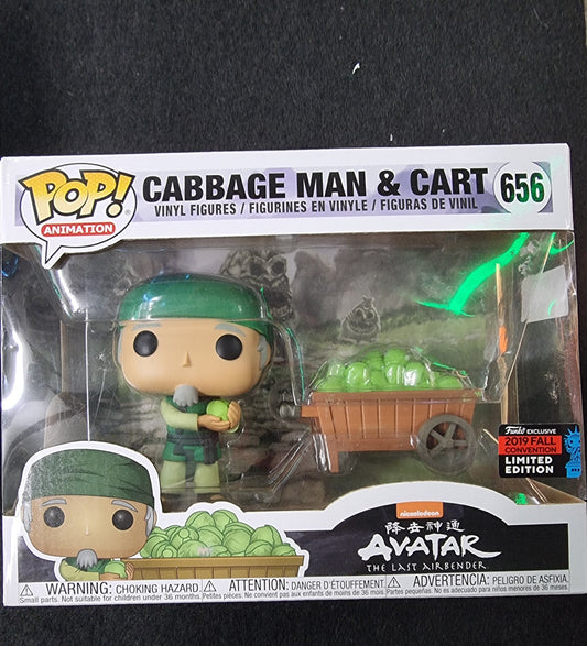 FUNKO POP AVATAR CABBAGE MAN & CART #656 2019 LIMITED EDITION