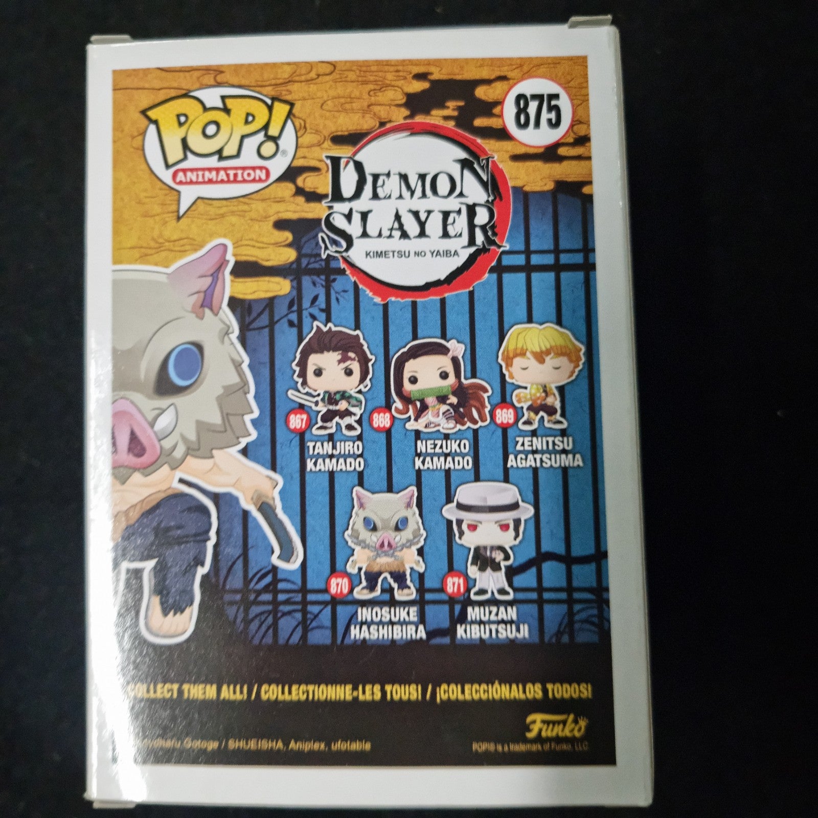 Pop Funko #875 Demon Slayer Inosuke Hashibira Flocked Special Edition