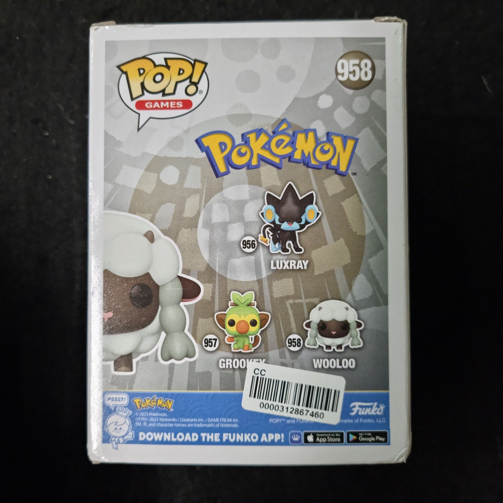 Funko Pop! Games Pokemon Wooloo #958 Vinyl Figure