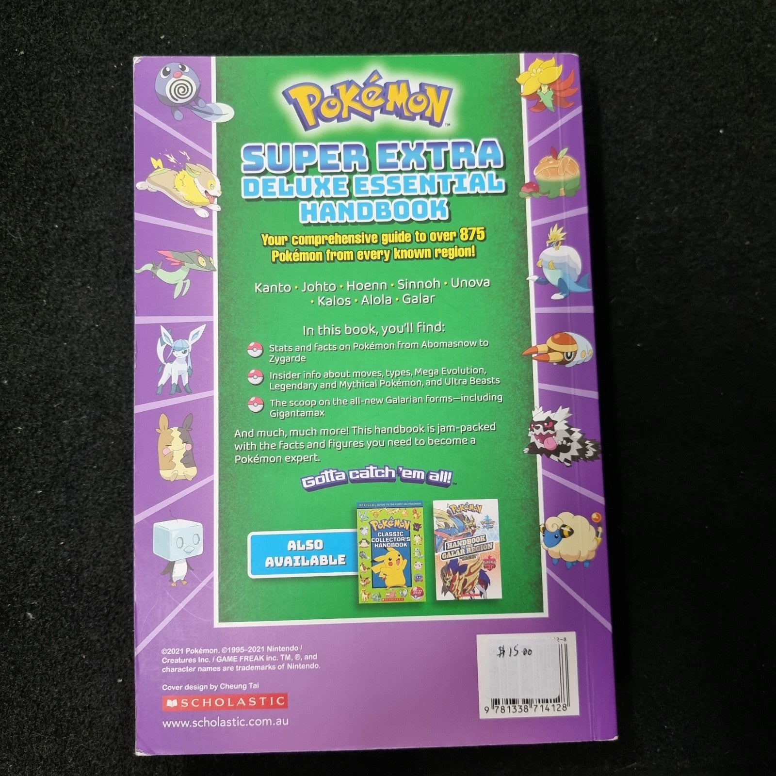 Pokemon Super Extra Deluxe Essential Handbook Scholastic Paperback, 2021 Ex Cond