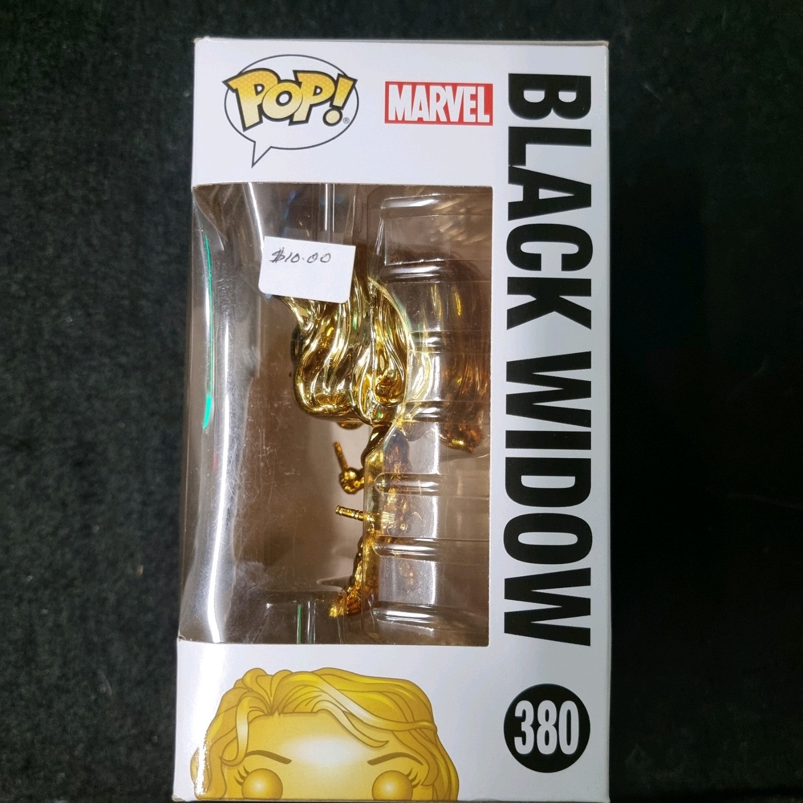 FUNKO POP MARVEL STUDIOS 10TH GOLD CHROME BLACK WIDOW #380 VINYL FIGURE 33516