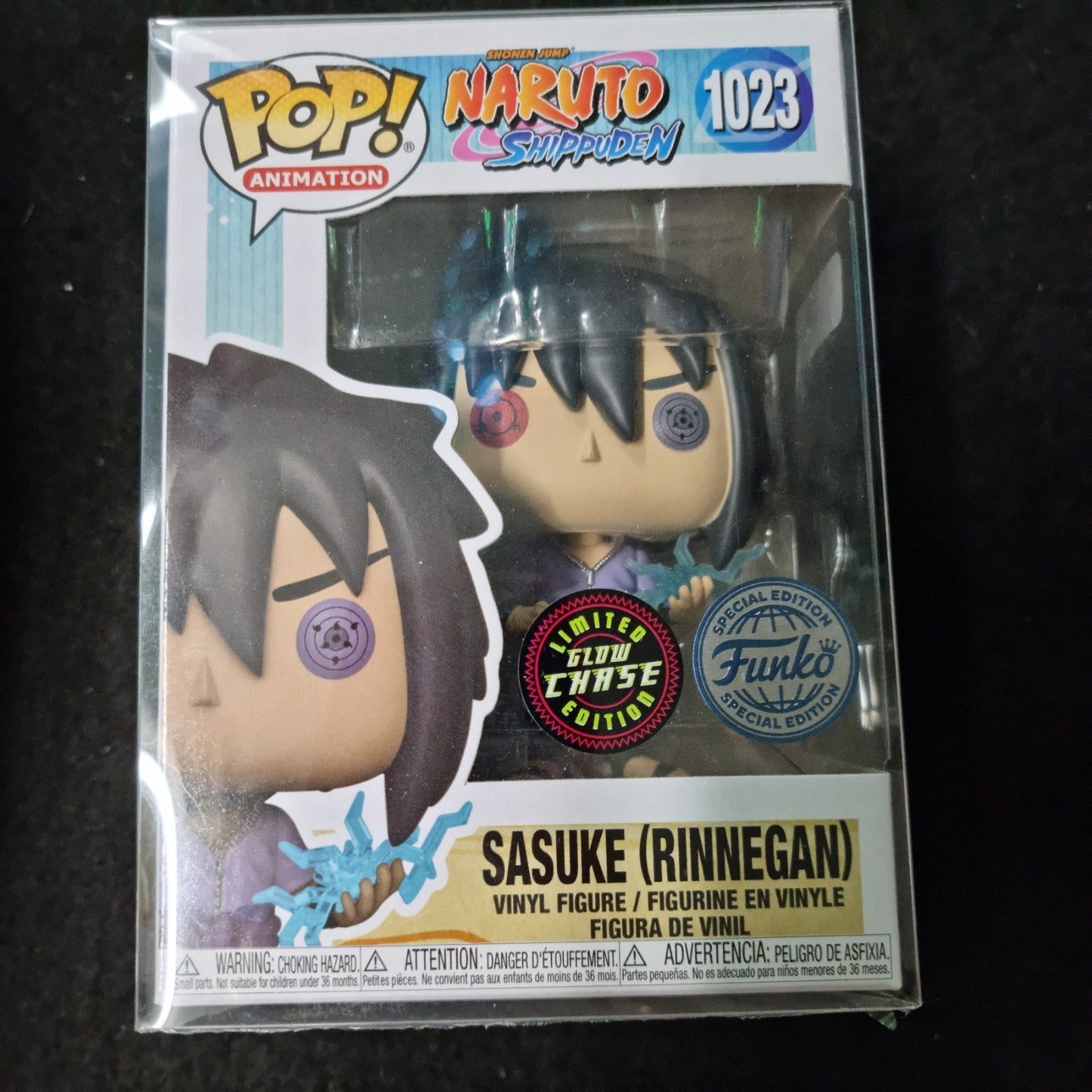 Funko Pop Naruto Sasuke (Rinnegan) #1023 Funko SE GITD Chase In Protector