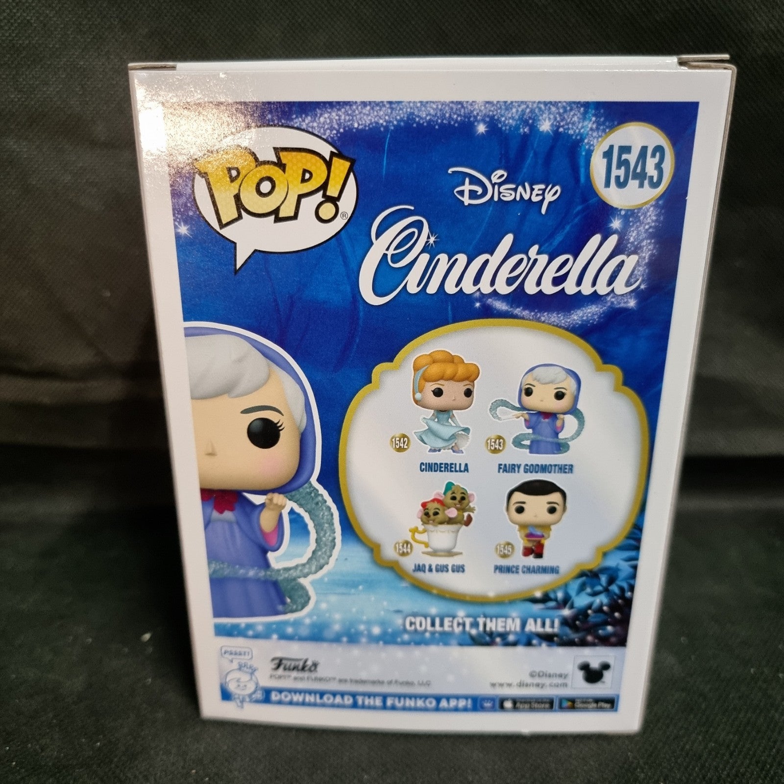 Funko Pop Disney Cinderella 1543 Fairy Godmother + Protector