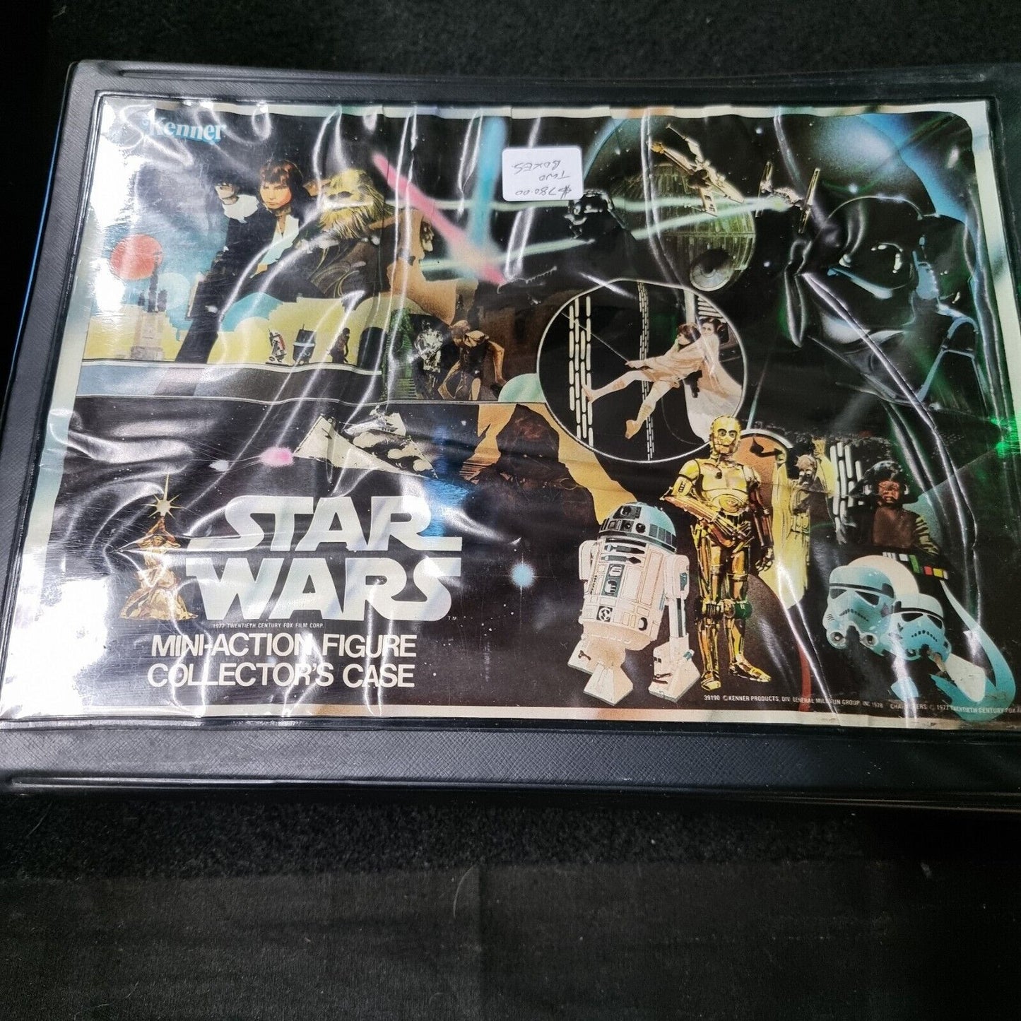 1977 Star Wars Mini-Action Figures Collector’s Case Grey Tray + Figures Kenner 