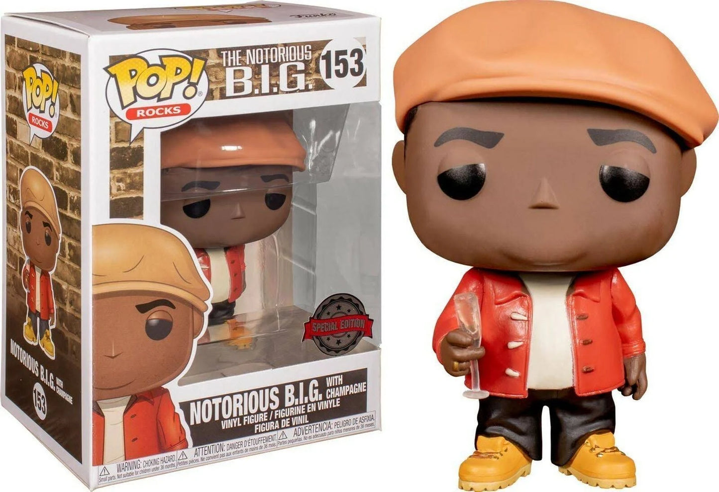 Funko Rocks Pop! Vinyl Figure Notorious B.I.G. with Champagne #153 - N09334