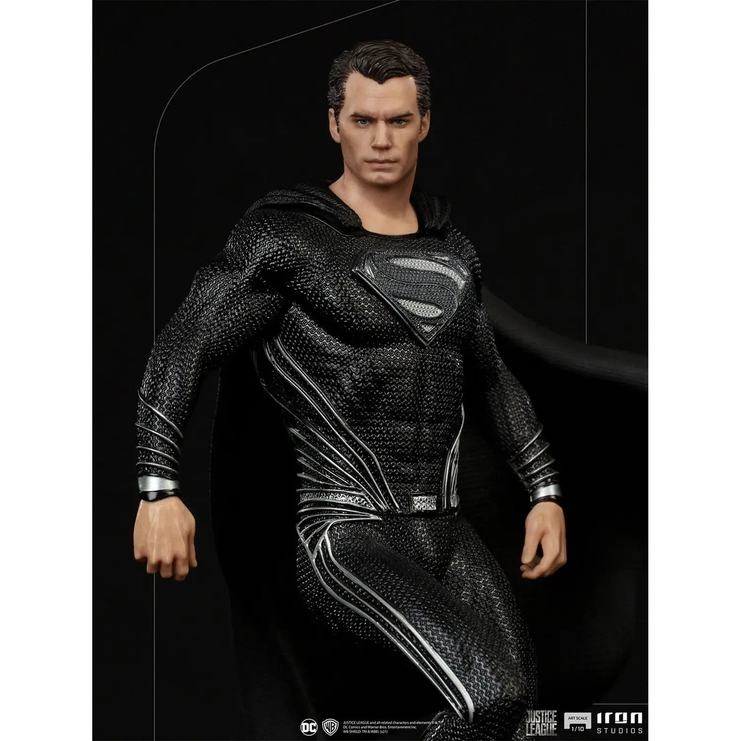 Iron Studios Zack Snyder's Justice League Art Scale Statue 1/10 Superman Black Suit