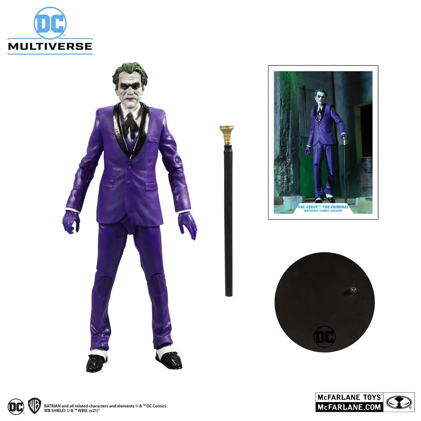 DC Multiverse Batman: Three Jokers 7 Inch Action Figure - The Joker: The Criminal