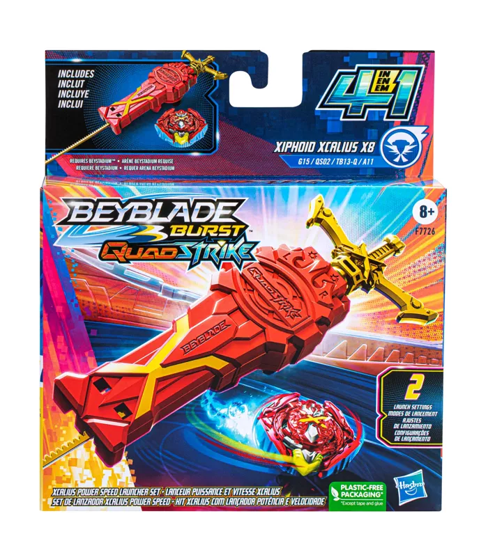 Beyblade Burst QuadStrike Xcalius Power Speed Launcher Pack - N05451