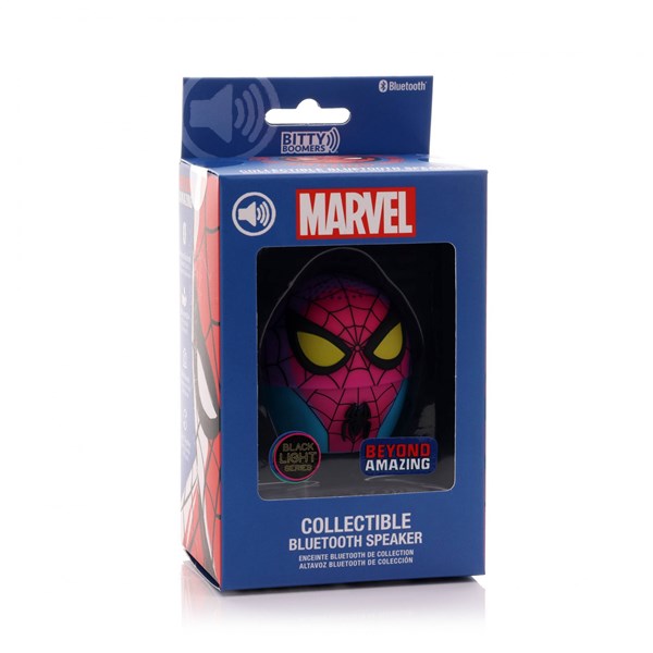 Bitty Boomers Spiderman Black Light Series Bluetooth Speaker - N05626