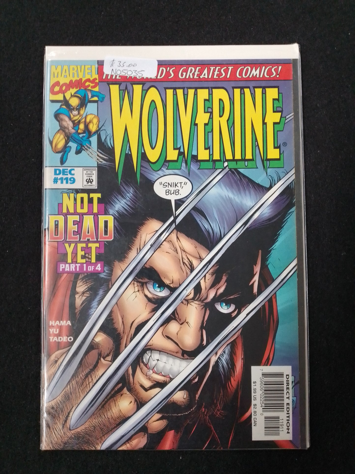 Wolverine Not Dead Yet Comic Book - n05035