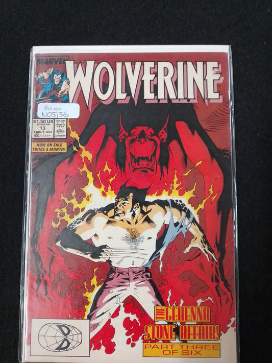 Wolverine The Gehenna Stone Affair Part 3 Of 6 Comic Book - N05136