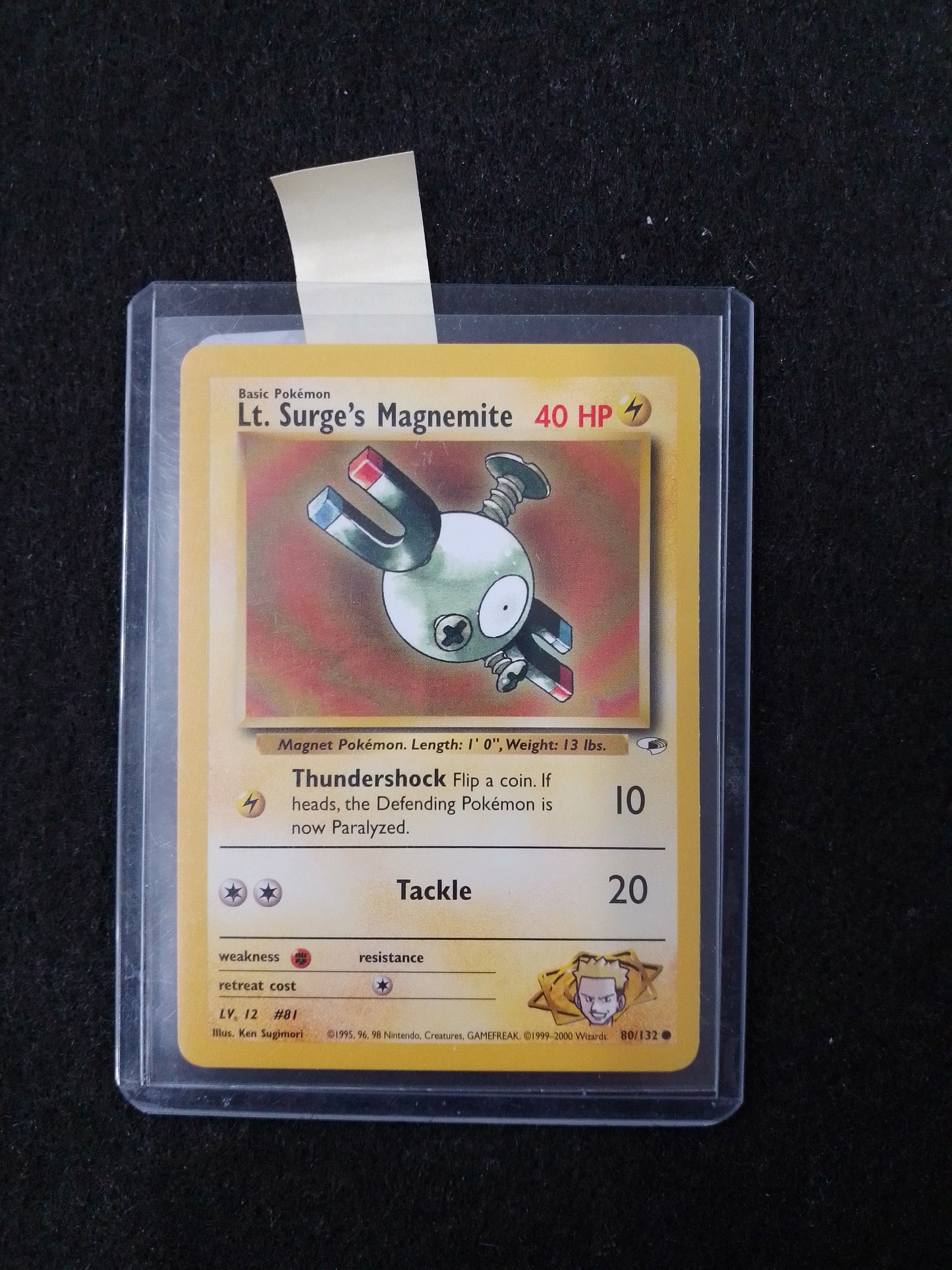 Pokemon Lt Surge's Magnemite 40HP 80/132 Trading Card - N05282