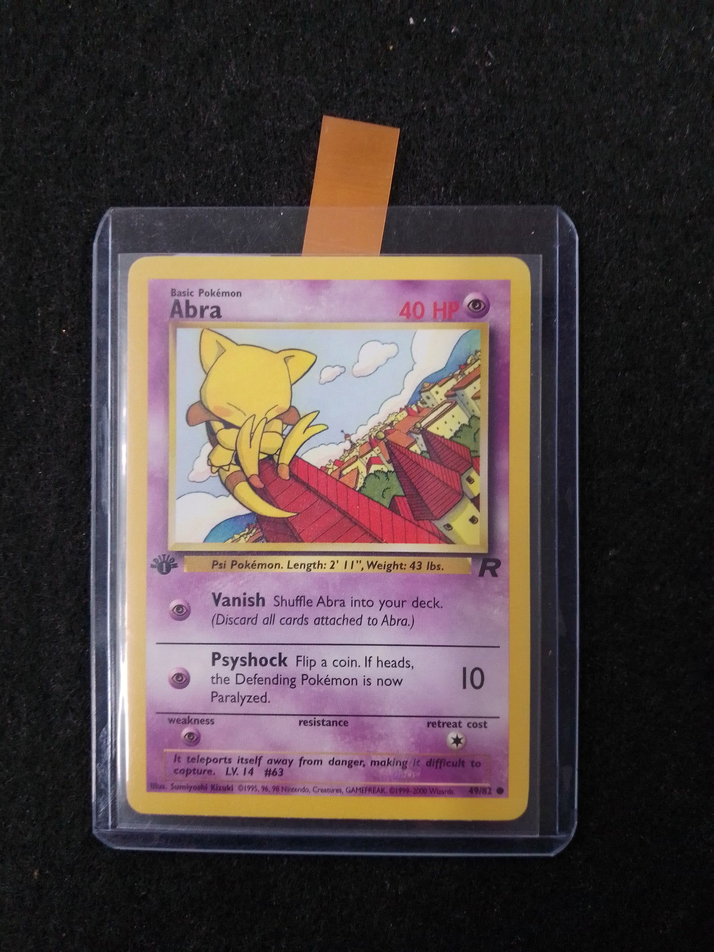 Pokemon Abra 40HP 49/82 Trading Card - N05280