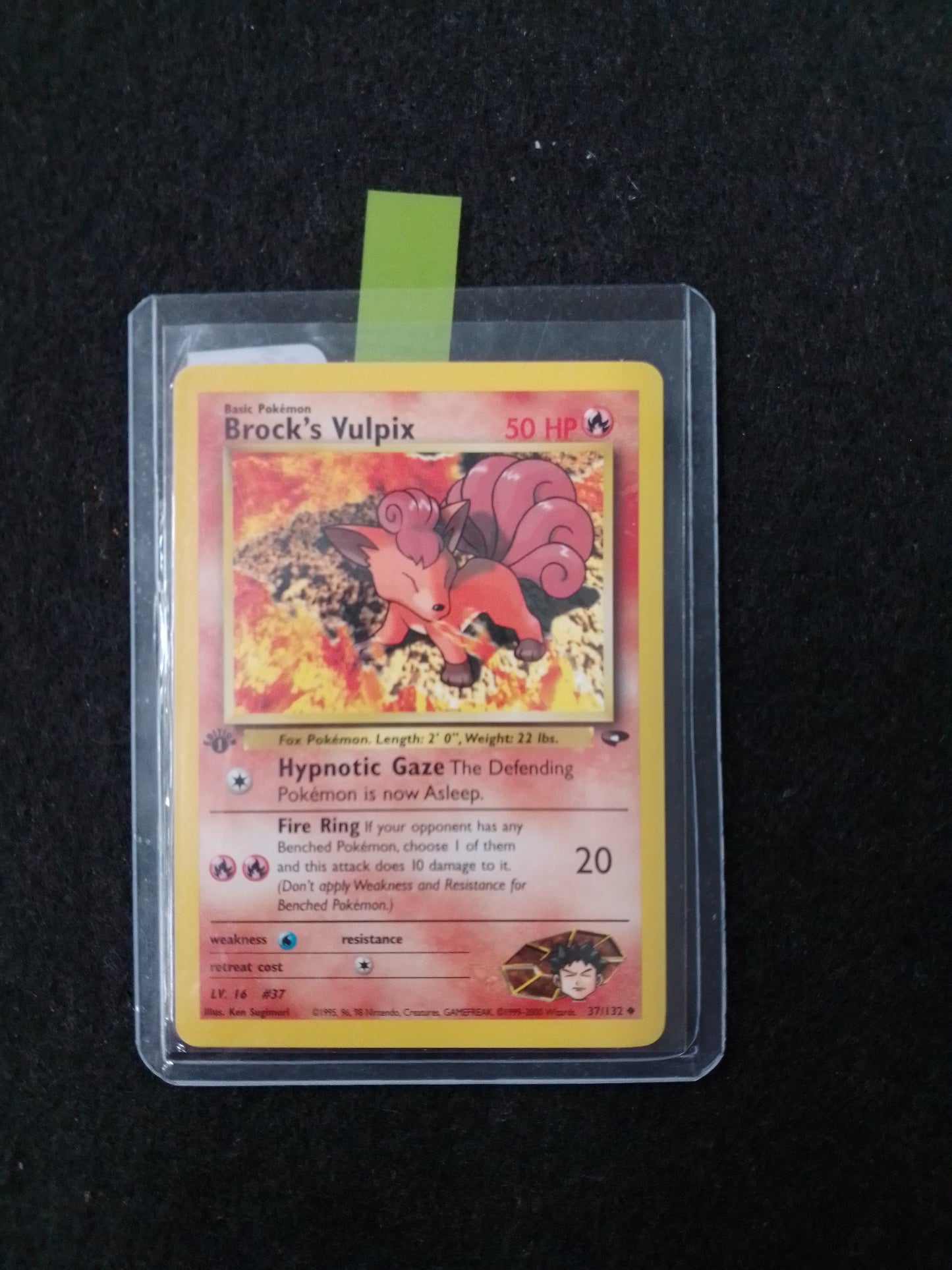 Pokemon Brock's Vulpix 50HP 37/132 Trading Card - N05278