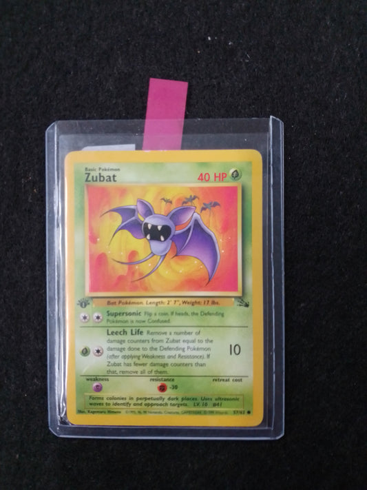 Pokemon Zubat 40HP 57/62 Trading Card - N05277