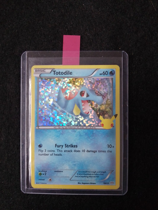 Pokemon Totodile 60HP 18/25 Trading Card - N05290