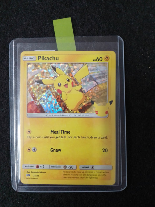 Pokemon Pikachu 60HP 25/25 Trading Card - N05289