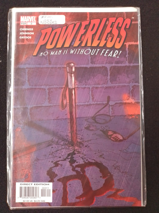 Powerless #3 Daredevil No Man is Without Fear Marvel Comic Book - N05682