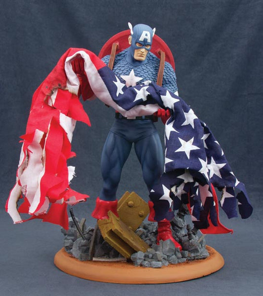 RARE! Art Asylum Captain America 9/11 Tribute Statue