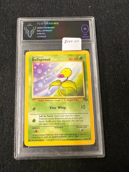 Bellsprout 64 - Jungle Set - Pokemon Collector Card - TCG GRADING 9 MINT