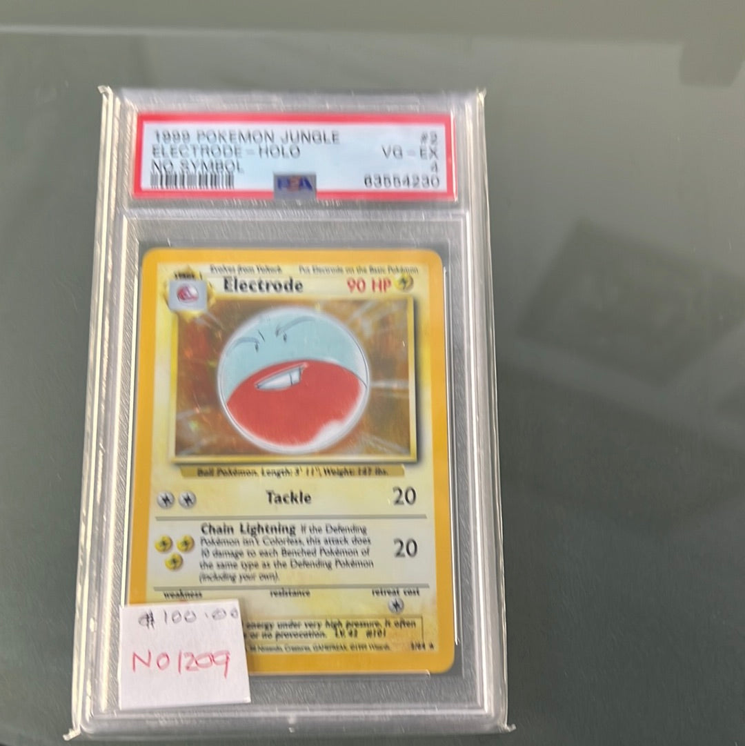 1999 Pokémon Jungle Electrode Holo No Symbol #2 VG-EX