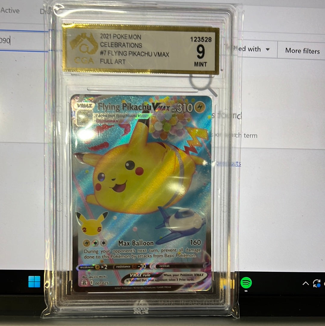 2021 Pokémon Celebrations # 7 Flying Pikachu Vmax 9 Mint