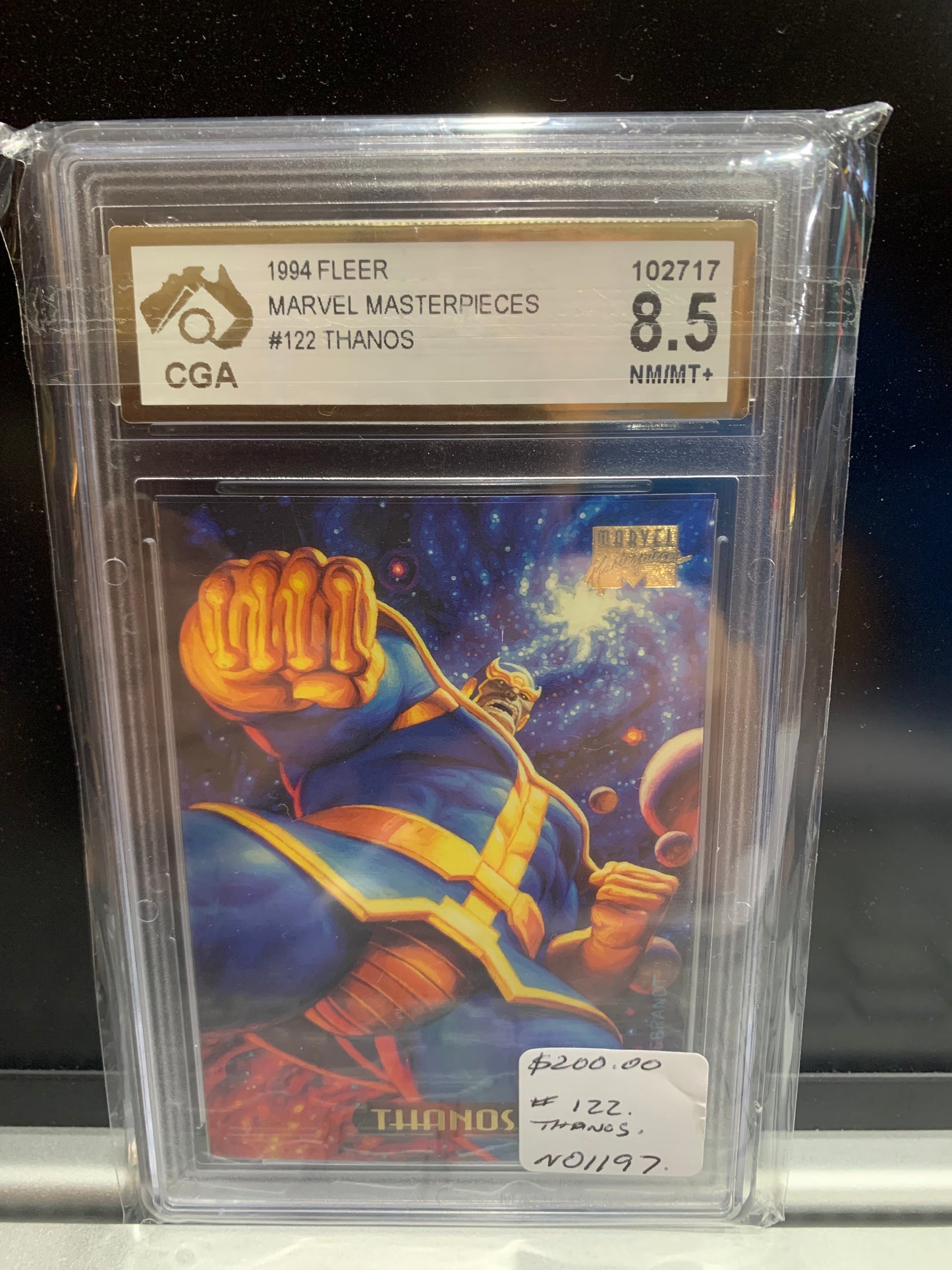 1994 fleer marvel graded card 8.5 thanos