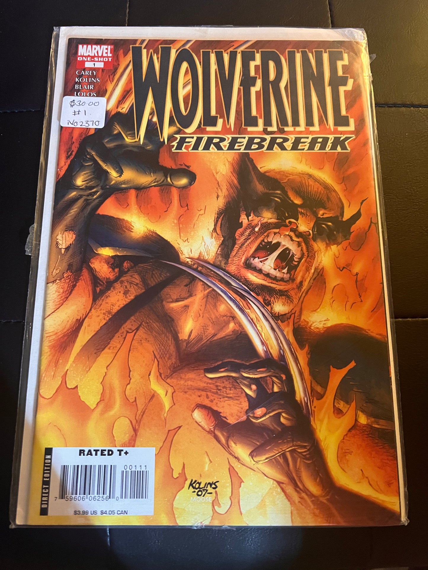 WOLVERINE  -  FIREBREAK 1 SHOT -  2008  SPECIAL - MARVEL COMICS