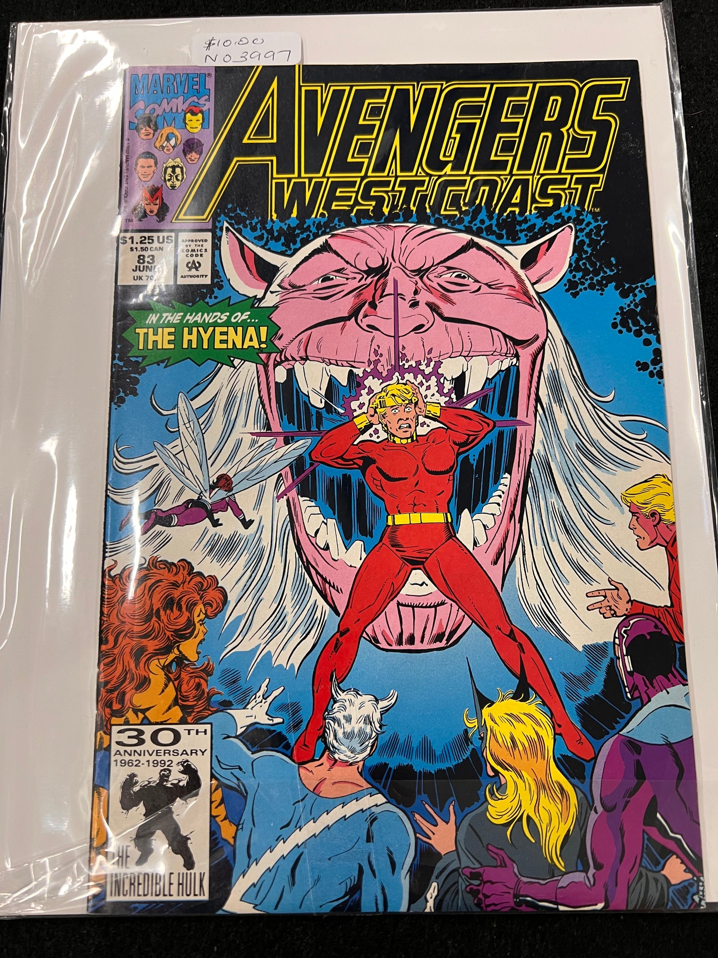 WEST COAST AVENGERS #83 VOL 1 MARVEL COMIC JUNE 1992