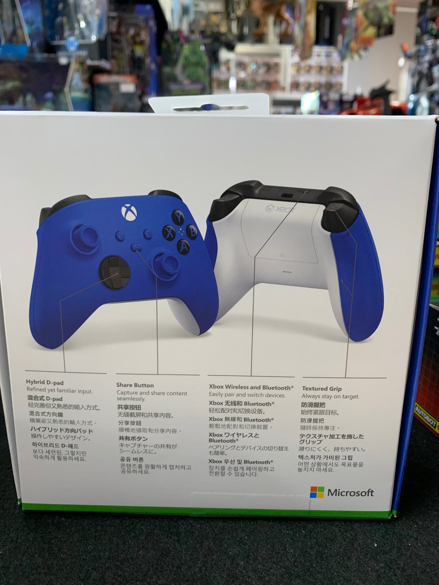 Xbox shock blue wireless controller