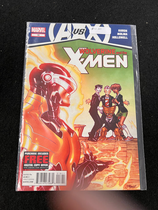 Wolverine and the X-Men 18, AvX, VF+ Marvel comic,