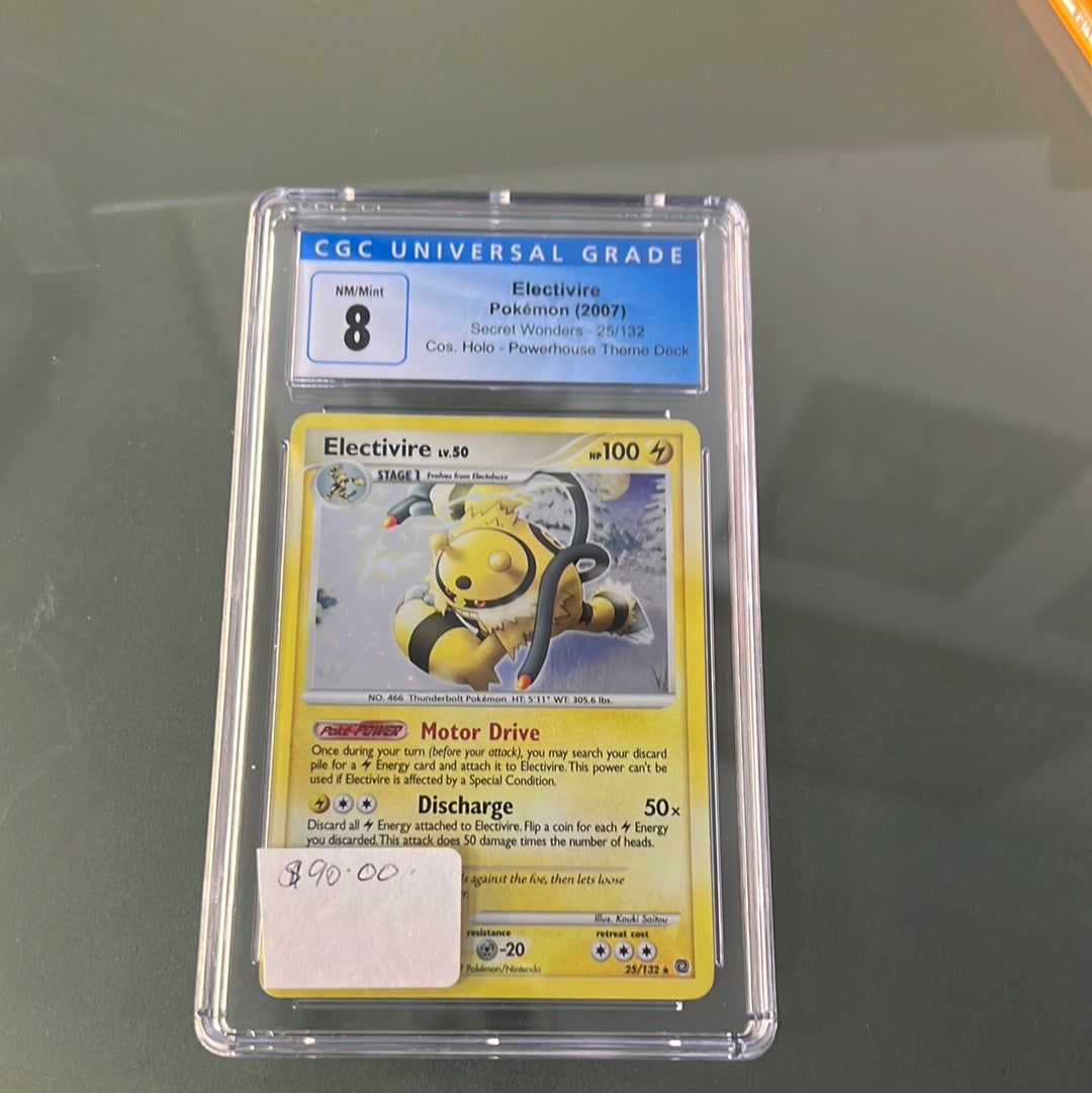 Electivire Pokémon 2007 Secret Wonders-25/132 Cos. Holo Powerhouse Theme Deck 8NM/Mint