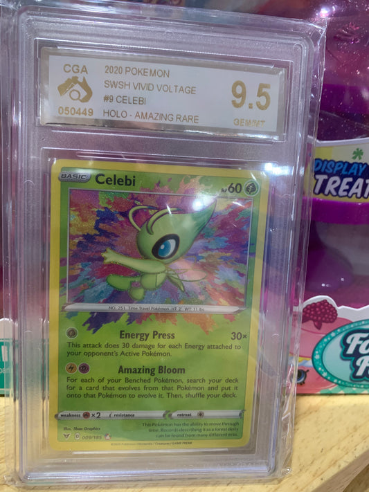 Pokémon 2020 celebi 9.5 graded card