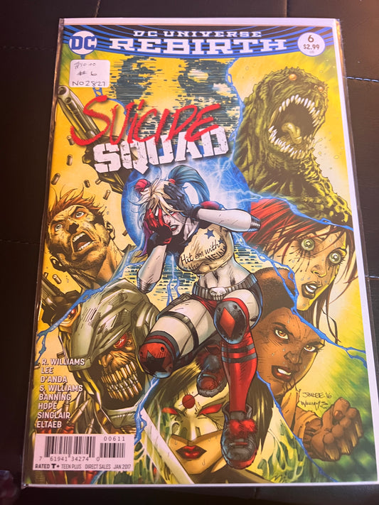 DC Comics SUICIDE SQUAD #6 Jim Lee Variant Cover Rebirth Harley Quinn