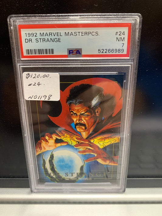 1992 marvel masterpiece DR Strange graded card 7 number 24