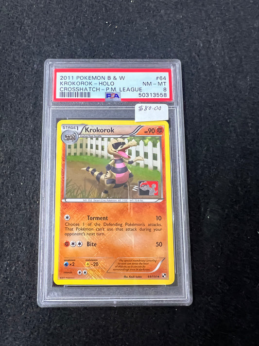 2011 Pokémon Krokorok Holo Crosshatch P. M League | NM-MT 8.