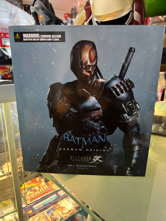 NEW Batman Arkham Origins Play Arts Kai Deathstroke PVC Painted