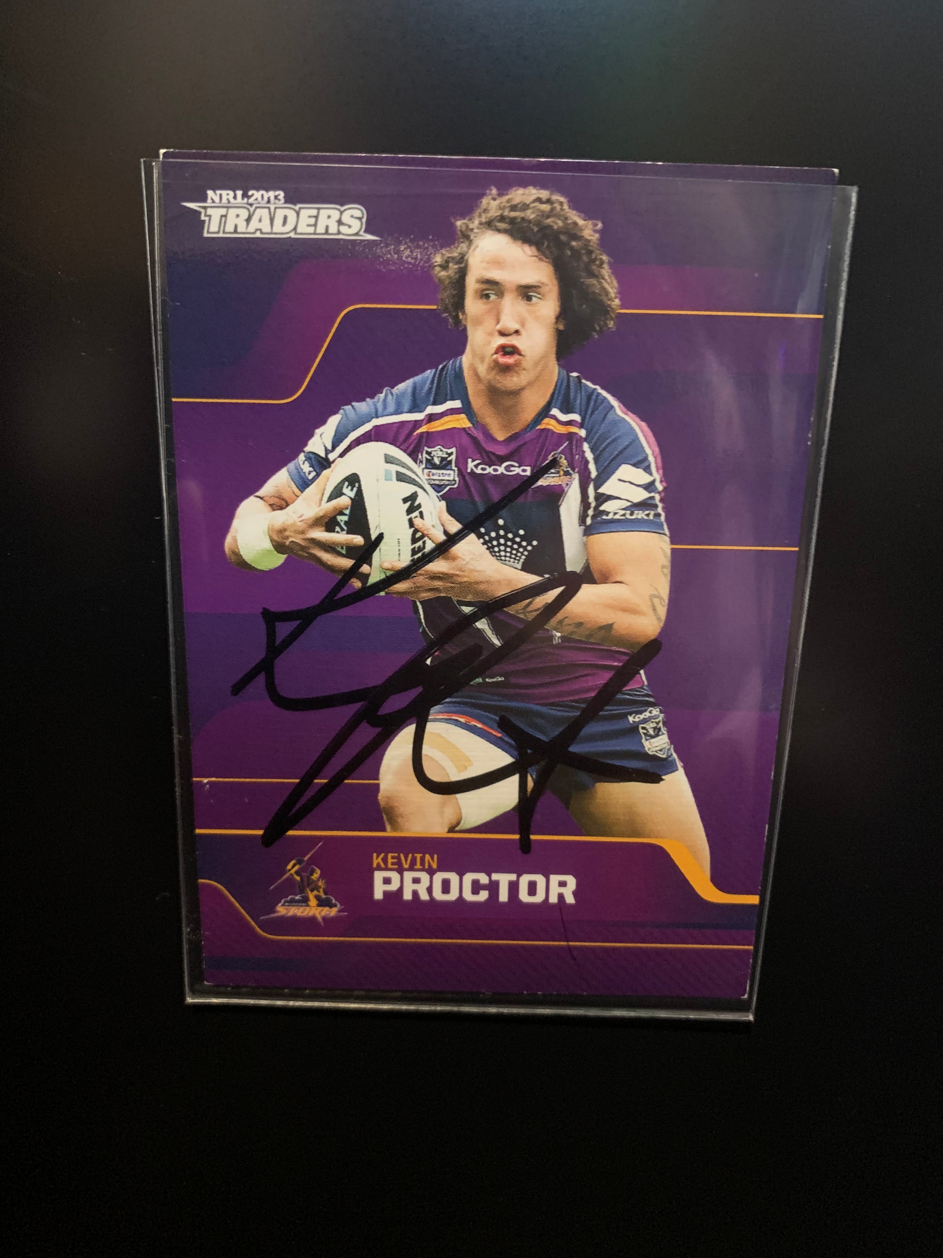 Kevin proctor nrl signed card – Captain Comics and Collectables Pty Ltd