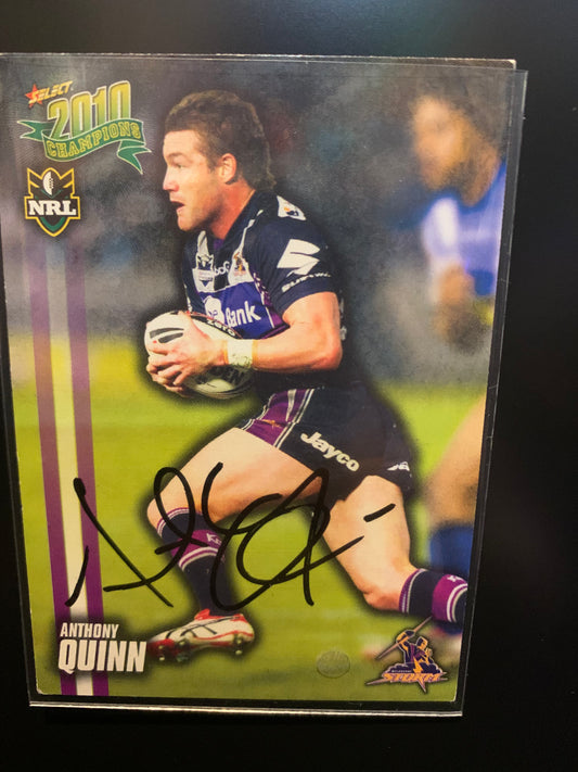 Anthony Quinn nrl card signed