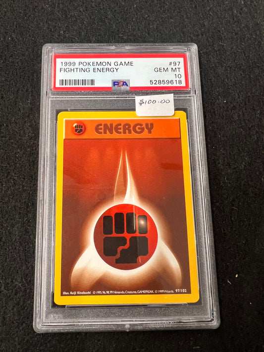 1999 Pokemon Base Set #97 Fighting Energy 1st Edition GEM MT 10