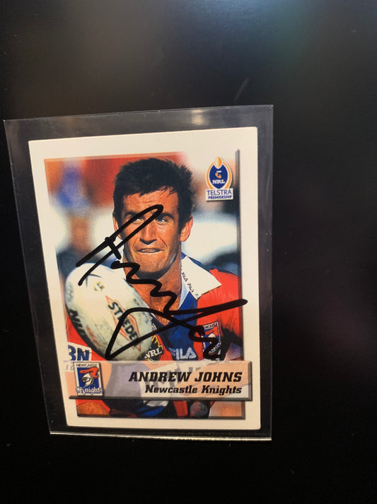 Andrew John’s nrl signed card