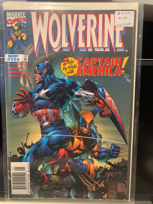 Wolverine side by side with captain America 124