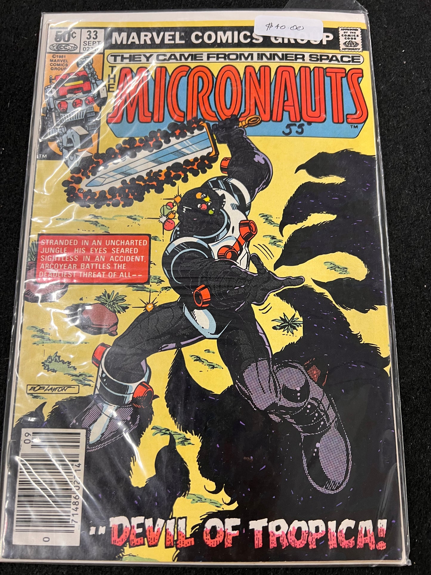 MICRONAUTS #33. MANTLO / BRODERICK / LAYTON. MARVEL. 1981.