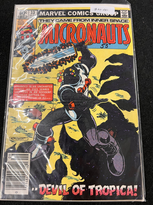 MICRONAUTS #33. MANTLO / BRODERICK / LAYTON. MARVEL. 1981.