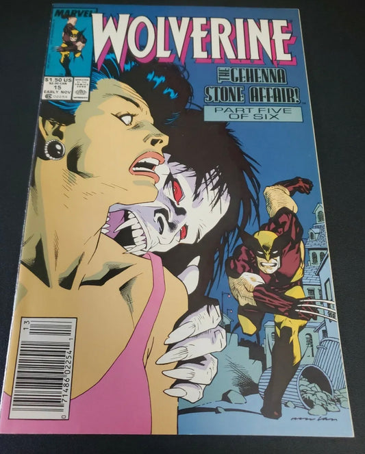 Wolverine #15 (Nov 1989, Marvel) The Gehenna Stone Affair Part 5!!