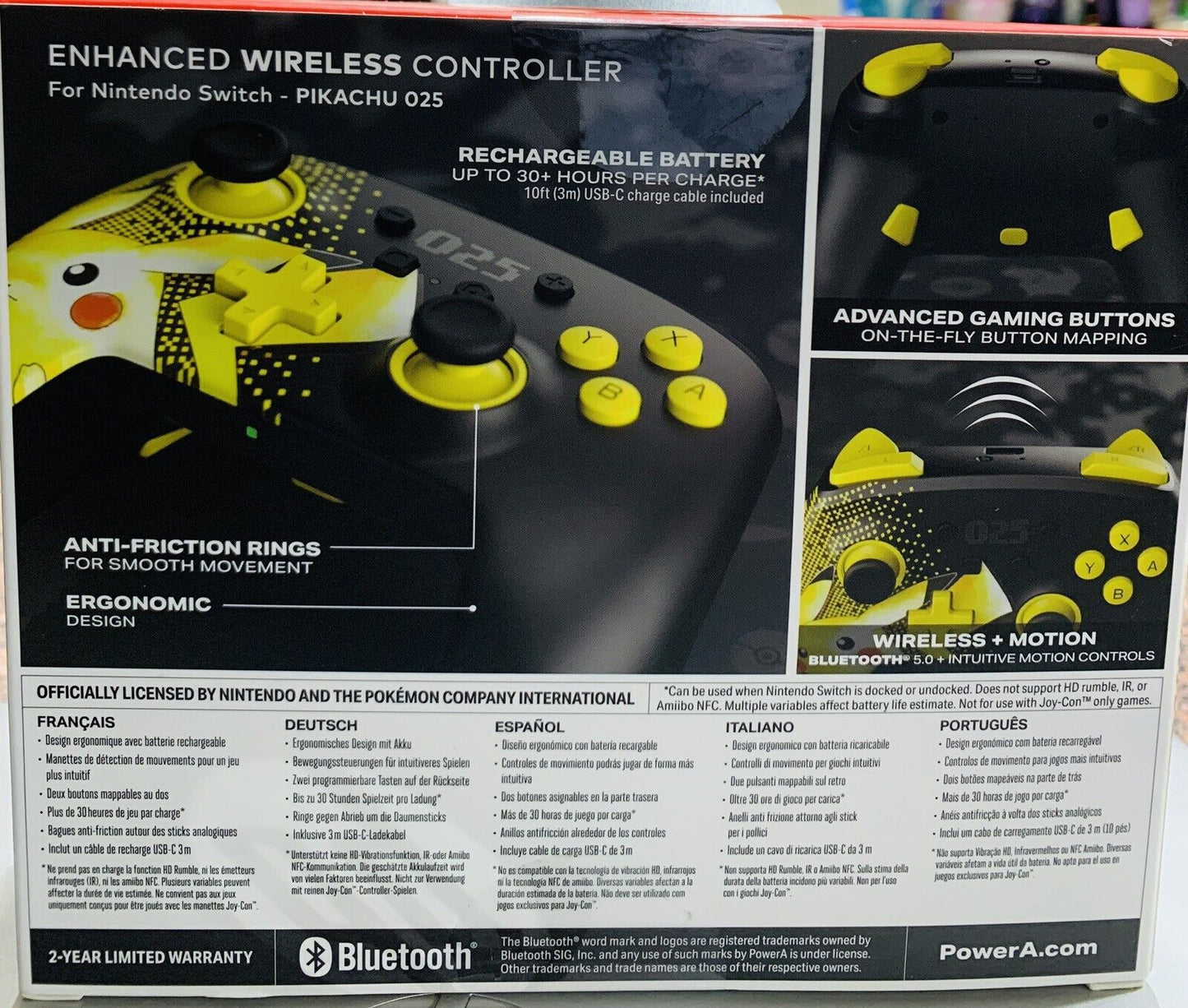 PowerA Enhanced Wireless Controller for Nintendo Switch (Pokemon)